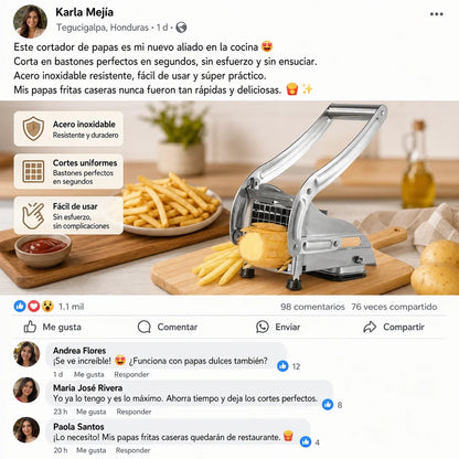 FryCut Pro – Cortador Profesional de Papas en Acero Inoxidable