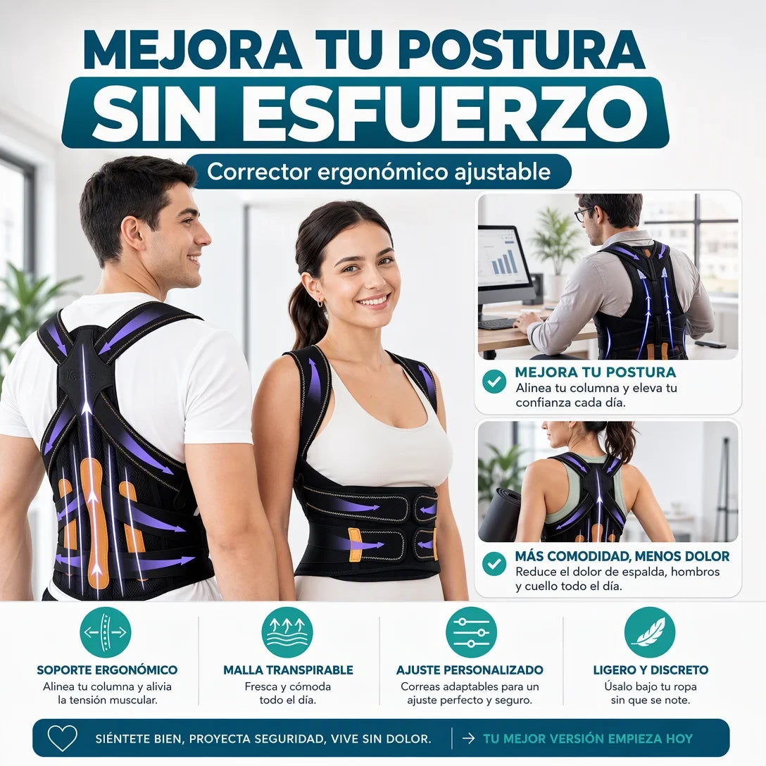 Corrector de Postura con Soporte Lumbar