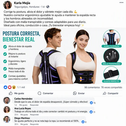 Corrector de Postura con Soporte Lumbar