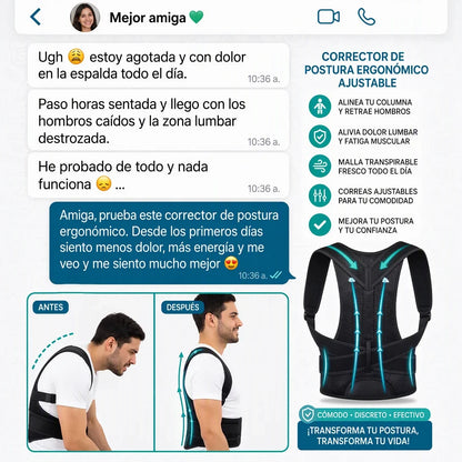 Corrector de Postura con Soporte Lumbar