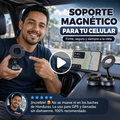 MagLock 360™ — Soporte Magnético para Celular con Succión al Vacío con Garantia