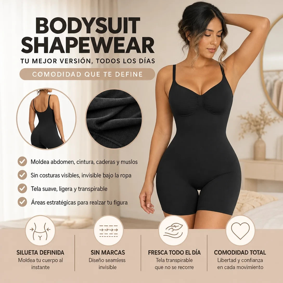 SHAPERX™ 100% COLOMBIANO  Body Moldeador de Compresión LEVANTA GLUTEOS (Faja Bodysuit Control Total) Colombian
