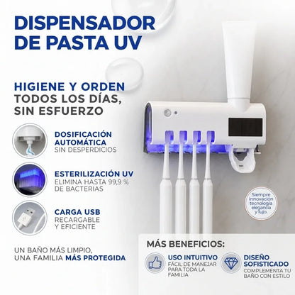 CleanSmile Pro– Dispensador Automático Dental con Luz Ultravioleta