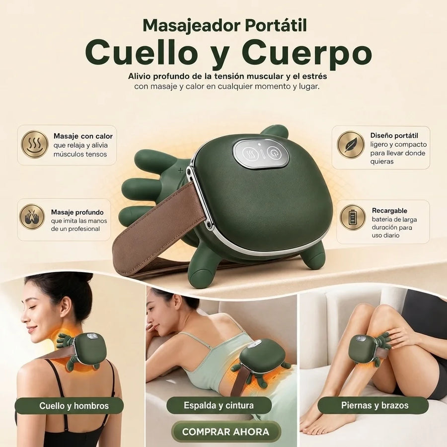 RelaxHand Pro | Masajeador de Cuello, Espalda y Piernas con Calor + Pago al Recibir + Garantía - imagen 3