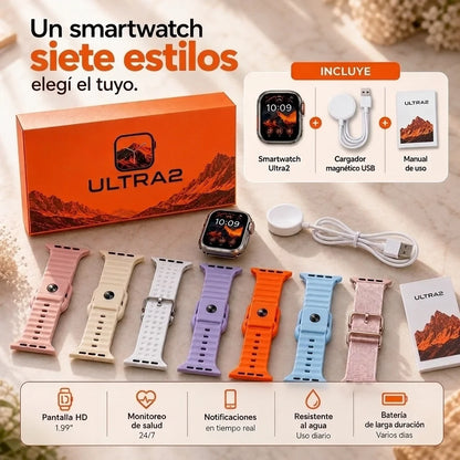 Smartwatch Pro Ultra 2 Nueva Generación 2027 | Llamadas + 7 Correas + Pago al Recibir + Garantía