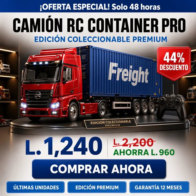 Camión RC Container Pro™ – Control Remoto con Contenedor