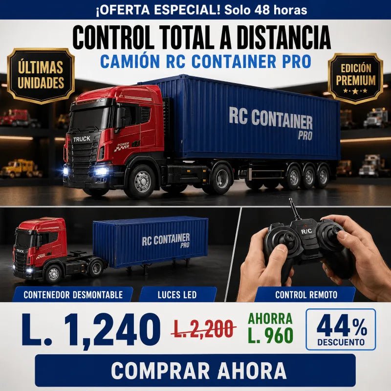 Camión RC Container Pro™ – Control Remoto con Contenedor