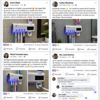 CleanSmile Pro– Dispensador Automático Dental con Luz Ultravioleta