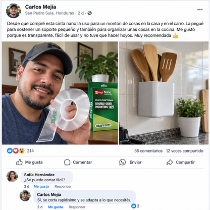 MegaHold Pro – Cinta Doble Cara Transparente