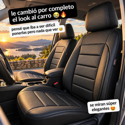 Fundas Premium Cuero  para asientos de carro universal -Garantia incluida