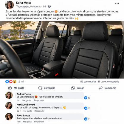 Fundas Premium Cuero  para asientos de carro universal -Garantia incluida