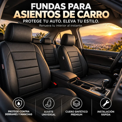 Fundas Premium Cuero  para asientos de carro universal -Garantia incluida