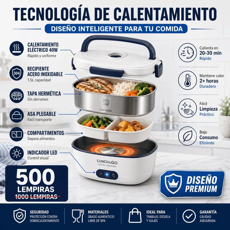 HeatBox Pro™ – Lonchera Eléctrica Inteligente