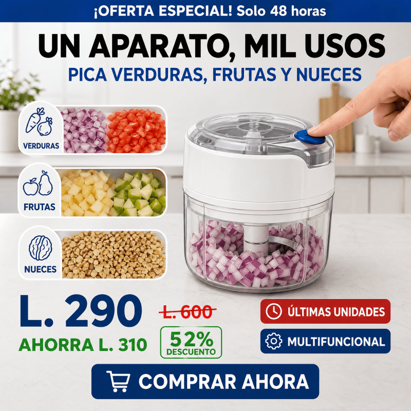 Mini Picador Eléctrico Inalámbrico Recargable | AMAZON GARANTIA Y CERTIFICADO | ChopMaster Go - Inversiones Alkosto
