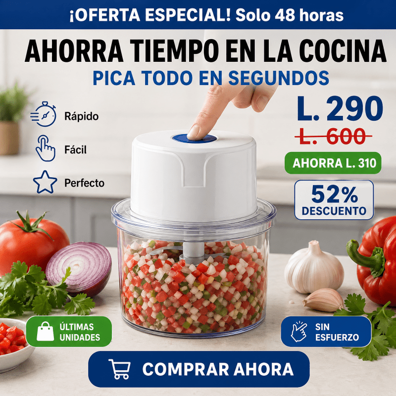 Mini Picador Eléctrico Inalámbrico Recargable | AMAZON GARANTIA Y CERTIFICADO | ChopMaster Go - Inversiones Alkosto