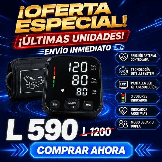 NUEVO Monitor Digital 2026 de Presión Arterial de Muñeca – Pantalla LED, Memoria Doble y Voz Guía + seguro de Garantía - Inversiones Alkosto