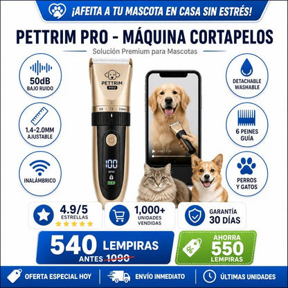 PetTrim Pro – Máquina Cortapelos Inalámbrica para Mascotas + GARANTÍA Y CERTIFICADO DE SEGURIDAD - Inversiones Alkosto