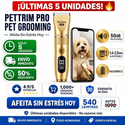 PetTrim Pro – Máquina Cortapelos Inalámbrica para Mascotas + GARANTÍA Y CERTIFICADO DE SEGURIDAD - Inversiones Alkosto