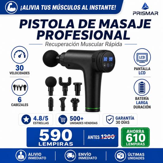PowerRelax 6 - in - 1 – Pistola de Masaje Muscular Portátil Amazon con Garantía y Certificación - Inversiones Alkosto