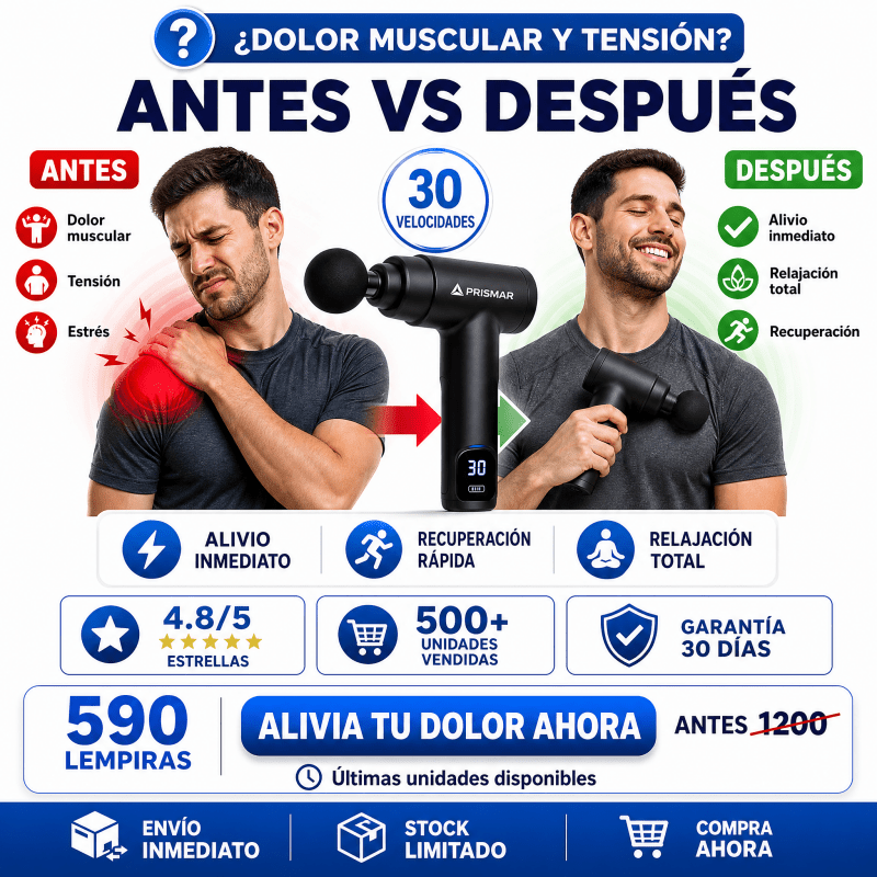 PowerRelax 6 - in - 1 – Pistola de Masaje Muscular Portátil Amazon con Garantía y Certificación - Inversiones Alkosto