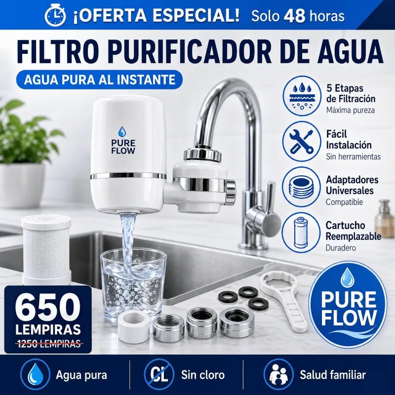 PureFlow Max™ – Filtro Purificador de Agua para Grifo