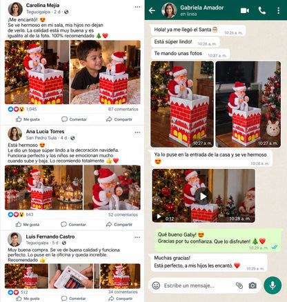 Santa Claus Escalando la Chimenea Musical