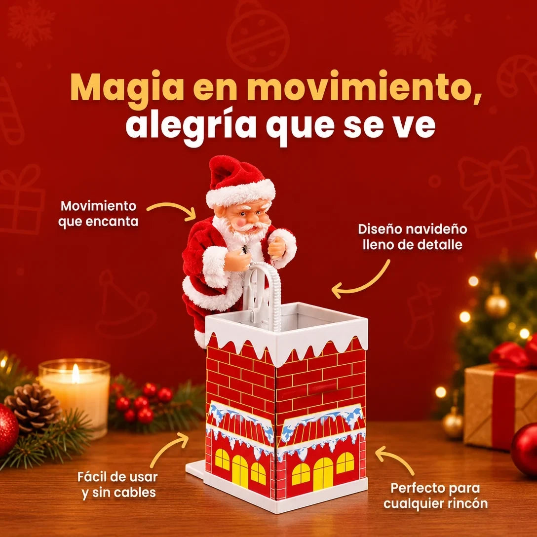 Santa Claus Escalando la Chimenea Musical