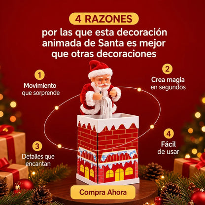 Santa Claus Escalando la Chimenea Musical