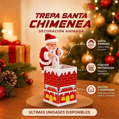 Santa Claus Escalando la Chimenea Musical