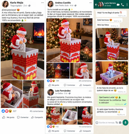 Santa Claus Escalando la Chimenea Musical