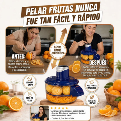 PeelEase Pro™ — Pelador Eléctrico de Frutas + Garantia