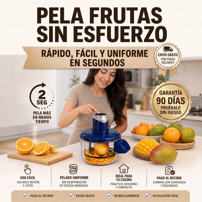 PeelEase Pro™ — Pelador Eléctrico de Frutas + Garantia