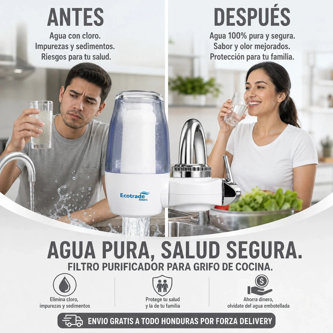 PureFlow Max™ – Filtro Purificador de Agua para Grifo