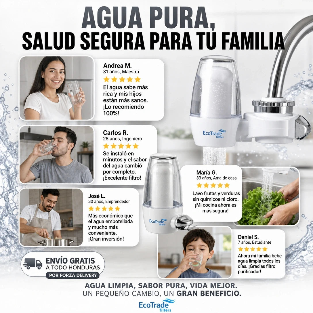 PureFlow Max™ – Filtro Purificador de Agua para Grifo