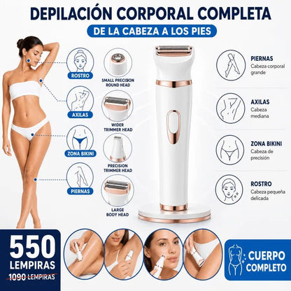 SmoothTrim™ – Depiladora 4 en 1 para Piel Suave, Rápida y sin Irritación