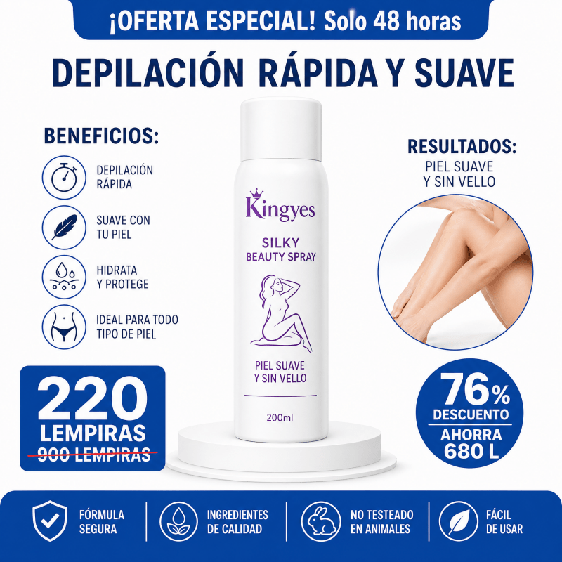 Spray Depilador olor a Rosas IMPORTADO Kingyes™ Silky Beauty Spray CERTIFICADO Y GARANTÍA (PRODUCTO ORIGINAL) – Depilación rápida y suave sin dolor - Inversiones Alkosto