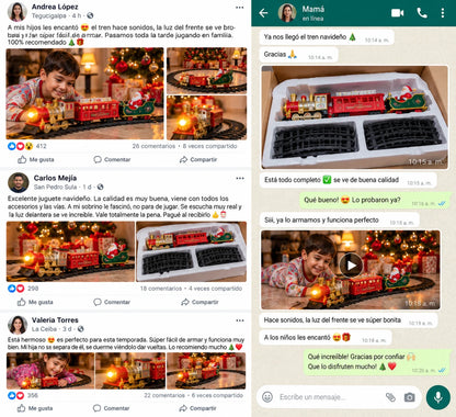 Tren Navideño con Luz y Música