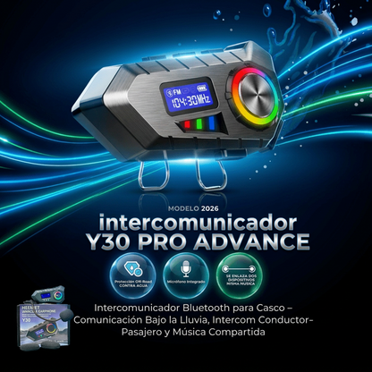 Y30 Wireless Helmet Headset – Intercomunicador Bluetooth para Casco IP65 - Inversiones Alkosto